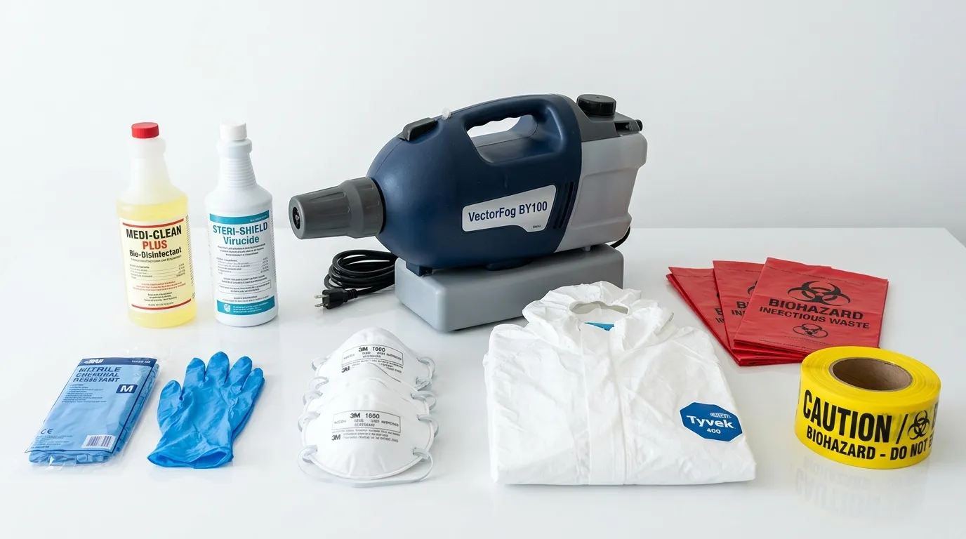 Professional biohazard remediation crew working in Jersey City