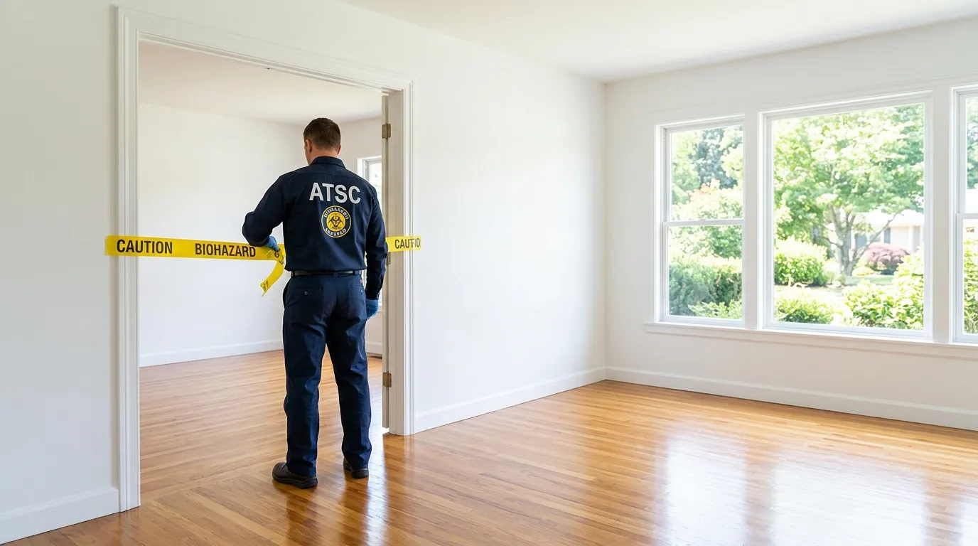 Certified biohazard cleanup crew performing Trauma Scene Cleanup in Jersey City